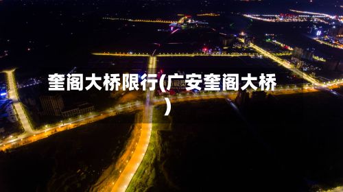 奎阁大桥限行(广安奎阁大桥)