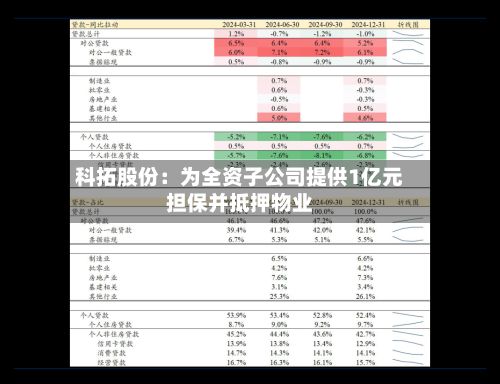 科拓股份：为全资子公司提供1亿元担保并抵押物业-第2张图片