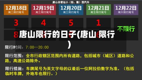 唐山限行的日子(唐山 限行)