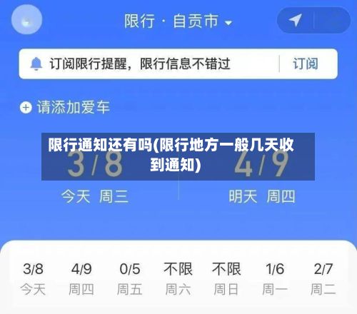 限行通知还有吗(限行地方一般几天收到通知)