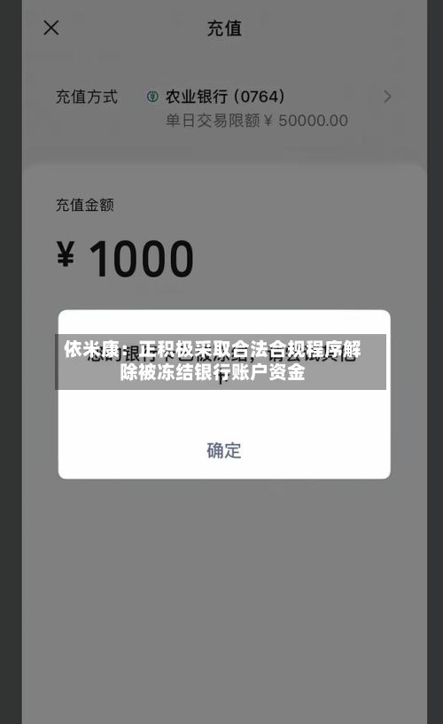 依米康:正积极采取合法合规程序解除被冻结银行账户资金-第3张图片