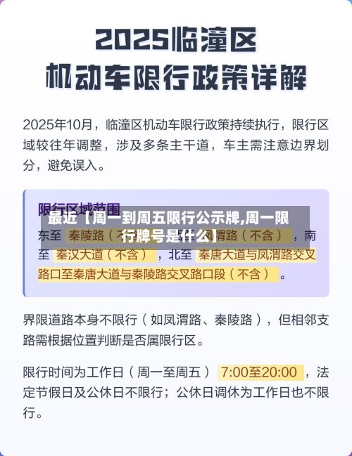 最近【周一到周五限行公示牌,周一限行牌号是什么】-第2张图片