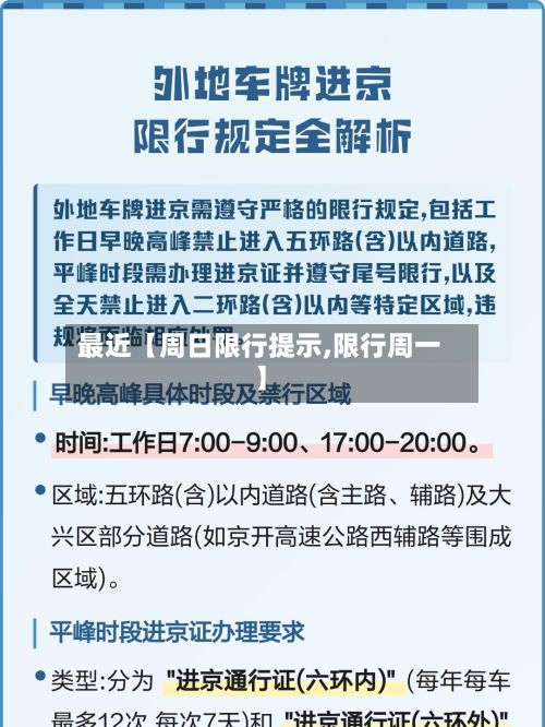 最近【周日限行提示,限行周一】-第2张图片