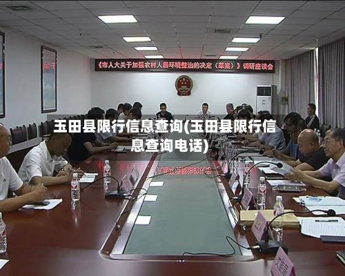 玉田县限行信息查询(玉田县限行信息查询电话)