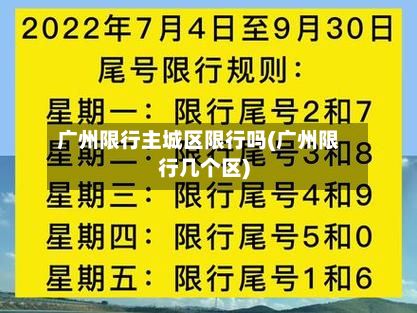 广州限行主城区限行吗(广州限行几个区)-第3张图片