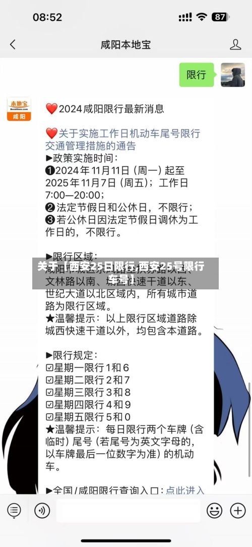 关于【西安25日限行,西安25号限行车号】
