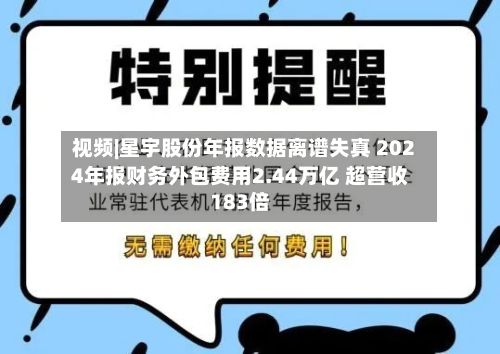 视频|星宇股份年报数据离谱失真 2024年报财务外包费用2.44万亿 超营收183倍-第2张图片