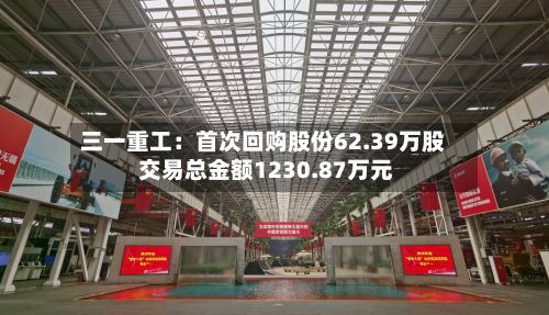 三一重工：首次回购股份62.39万股 交易总金额1230.87万元-第2张图片