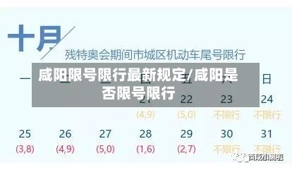 咸阳限号限行最新规定/咸阳是否限号限行-第2张图片