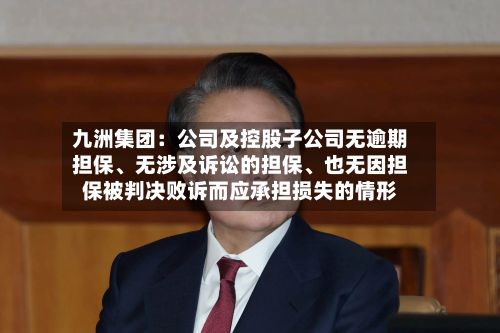 九洲集团：公司及控股子公司无逾期担保、无涉及诉讼的担保、也无因担保被判决败诉而应承担损失的情形-第2张图片