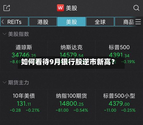 如何看待9月银行股逆市新高？
