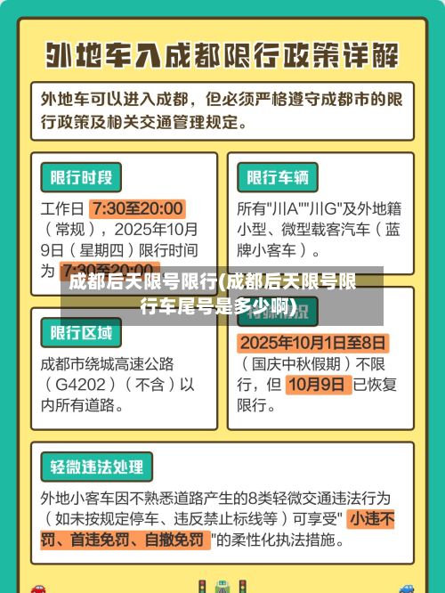 成都后天限号限行(成都后天限号限行车尾号是多少啊)