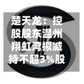 楚天龙：控股股东温州翔虹湾拟减持不超3%股份-第2张图片
