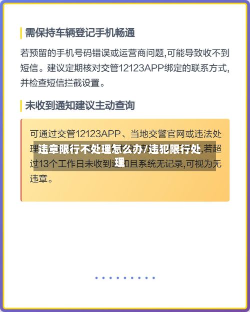 违章限行不处理怎么办/违犯限行处理-第2张图片