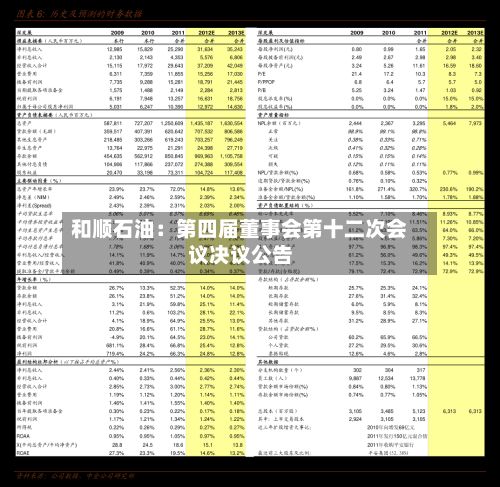 和顺石油：第四届董事会第十二次会议决议公告
