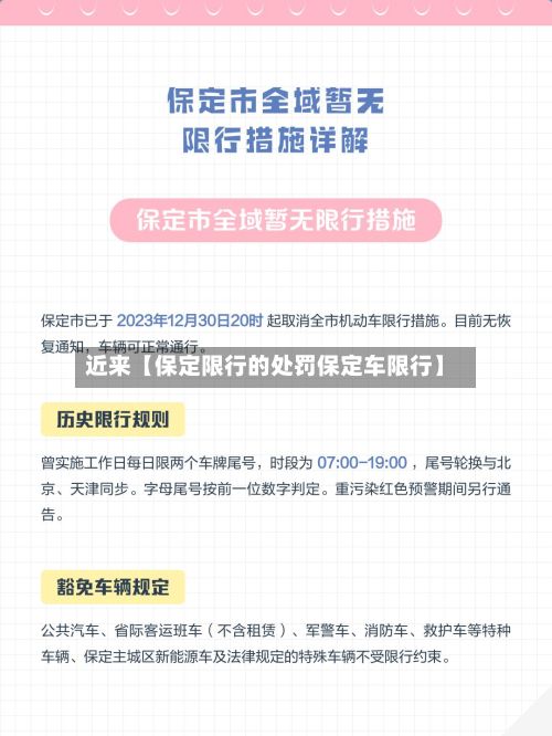 近来【保定限行的处罚保定车限行】-第3张图片