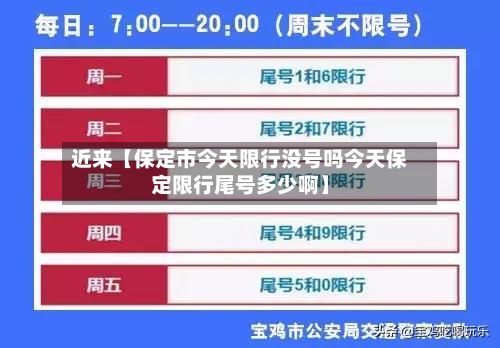近来【保定市今天限行没号吗今天保定限行尾号多少啊】-第3张图片