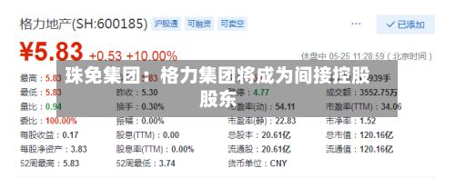 珠免集团:格力集团将成为间接控股股东-第2张图片