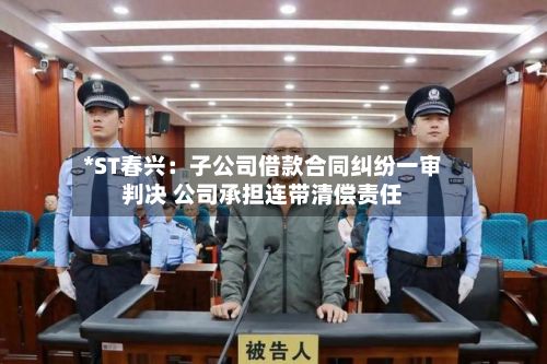 *ST春兴：子公司借款合同纠纷一审判决 公司承担连带清偿责任-第3张图片