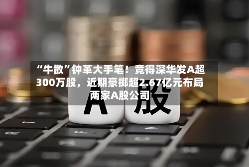 “牛散	”钟革大手笔！竞得深华发A超300万股，近期豪掷超2.67亿元布局两家A股公司-第2张图片