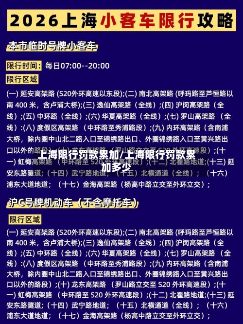 上海限行罚款累加/上海限行罚款累加多少