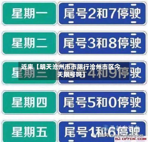 近来【明天沧州市市限行沧州市区今天限号吗】