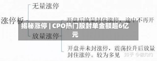 揭秘涨停 | CPO热门股封单金额超6亿元-第2张图片