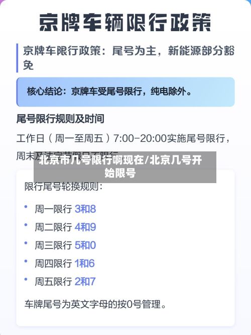 北京市几号限行啊现在/北京几号开始限号-第2张图片