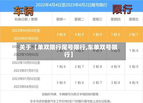 关于【单双限行尾号限行,车单双号限行】-第2张图片