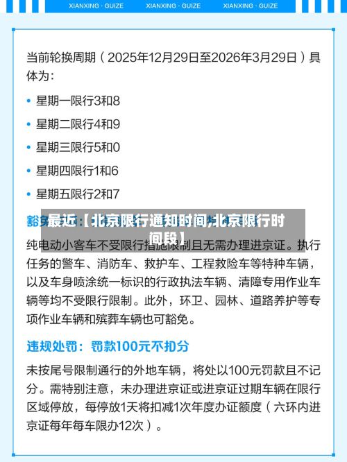 最近【北京限行通知时间,北京限行时间段】-第2张图片