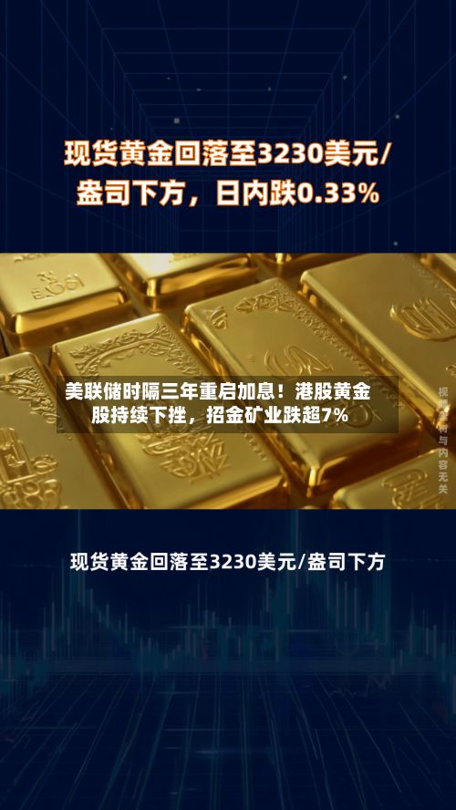 美联储时隔三年重启加息！港股黄金股持续下挫，招金矿业跌超7%-第1张图片