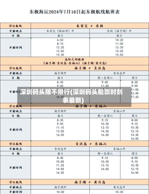深圳码头限不限行(深圳码头船票时刻表最新)-第2张图片