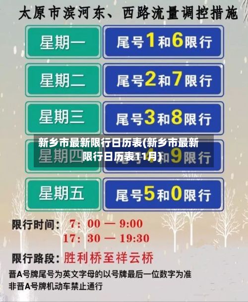 新乡市最新限行日历表(新乡市最新限行日历表11月)