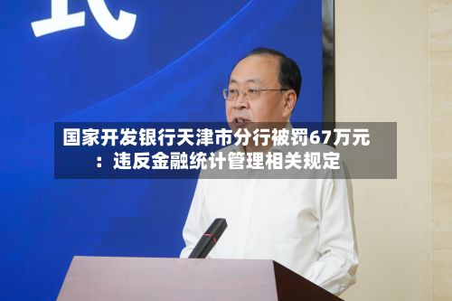 国家开发银行天津市分行被罚67万元：违反金融统计管理相关规定