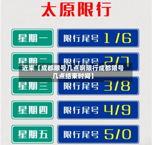 近来【成都限号几点啊限行成都限号几点结束时间】-第3张图片