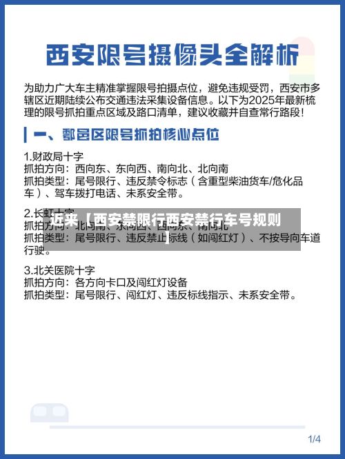 近来【西安禁限行西安禁行车号规则】