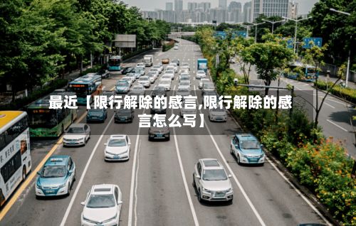 最近【限行解除的感言,限行解除的感言怎么写】-第2张图片