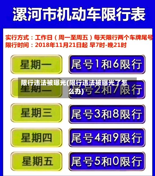 限行违法被曝光(限行违法被曝光了怎么办)