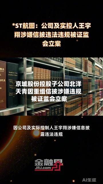 京城股份控股子公司北洋天青因重组信披涉嫌违规 被证监会立案