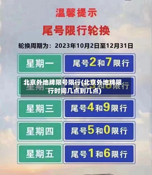 北京外地牌限号限行(北京外地牌限行时间几点到几点)-第3张图片