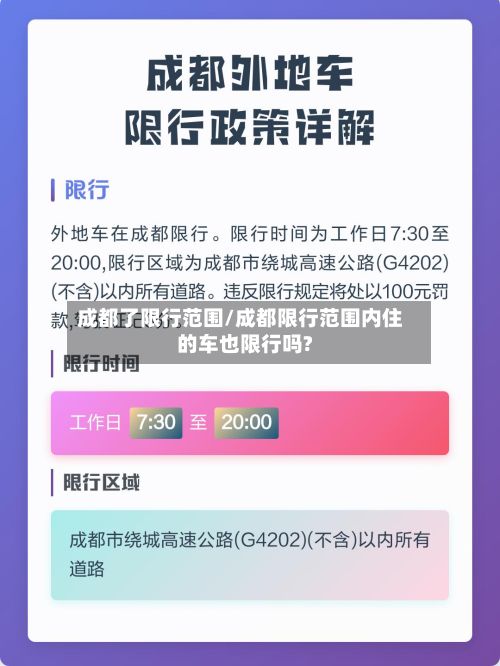 成都了限行范围/成都限行范围内住的车也限行吗?