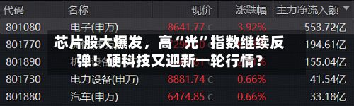 芯片股大爆发，高“光”指数继续反弹！硬科技又迎新一轮行情？-第2张图片
