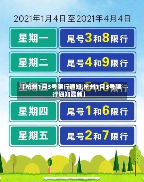 【杭州1月3号限行通知,杭州1月3号限行通知最新】-第3张图片