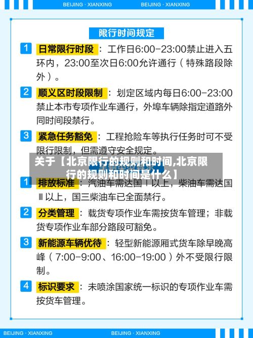 关于【北京限行的规则和时间,北京限行的规则和时间是什么】-第3张图片