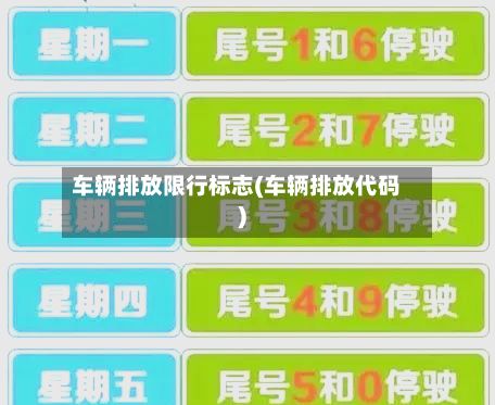 车辆排放限行标志(车辆排放代码)-第2张图片