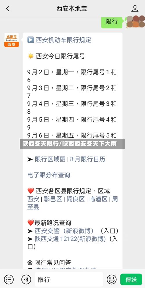 陕西冬天限行/陕西西安冬天下大雨-第2张图片