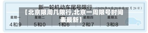 【北京限周几限行,北京一周限号时间表最新】