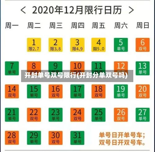 开封单号双号限行(开封分单双号吗)-第3张图片