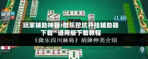 玩家辅助神器:微乐挖坑开挂辅助器下载”通用版下载教程-第3张图片