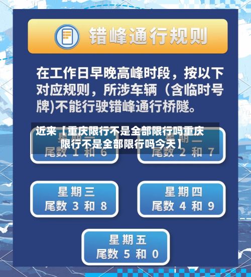 近来【重庆限行不是全部限行吗重庆限行不是全部限行吗今天】-第2张图片